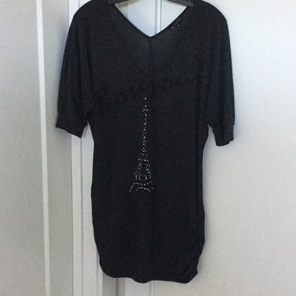 One Clothing Black Tunic with 3/4 Sleeves